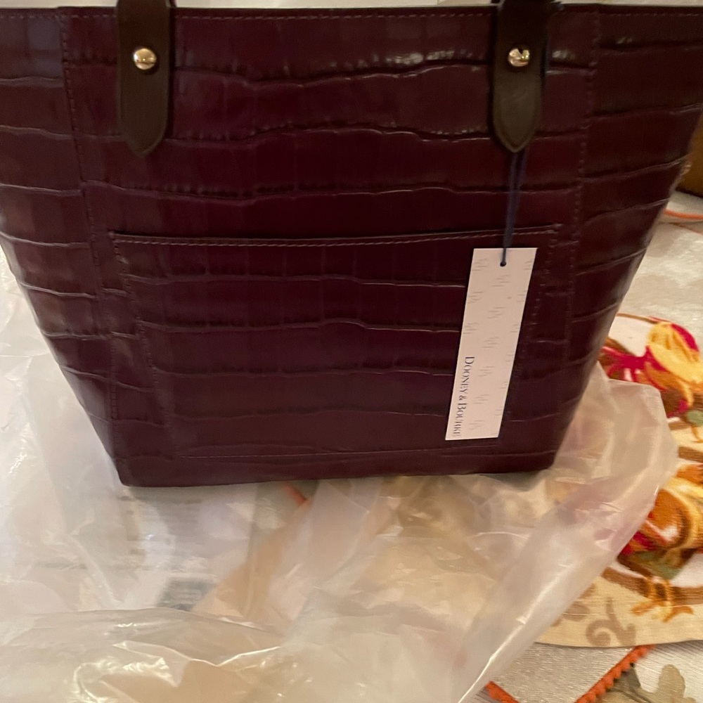 New Dooney & Bourke Plum Wine Janie Tote